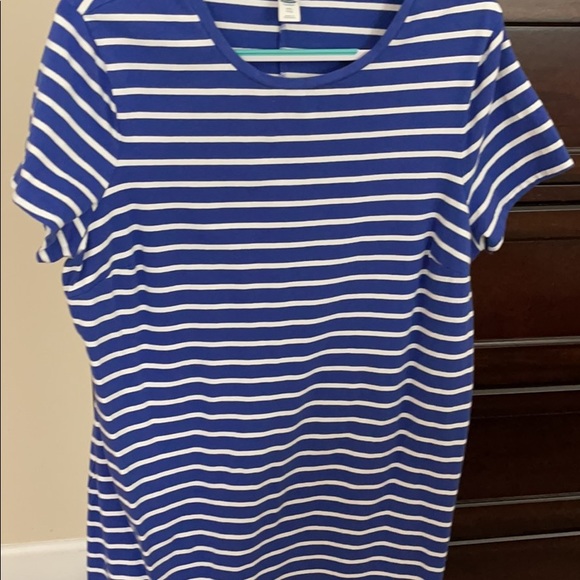 COPY - Old Navy Blue/White Scoop Neck Dress - Si… - Picture 1 of 3